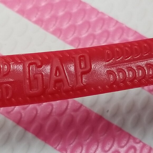 new GAP classic PINK WHITE RED striped flip flops - Picture 4 of 7